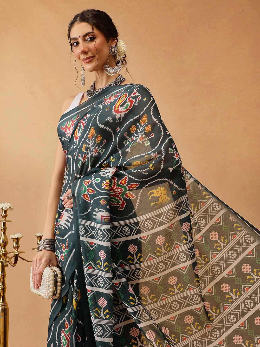 Ready To Wear Printed Soft Mul Cotton  Saree