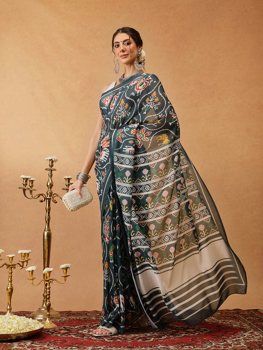 Ready To Wear Printed Soft Mul Cotton  Saree