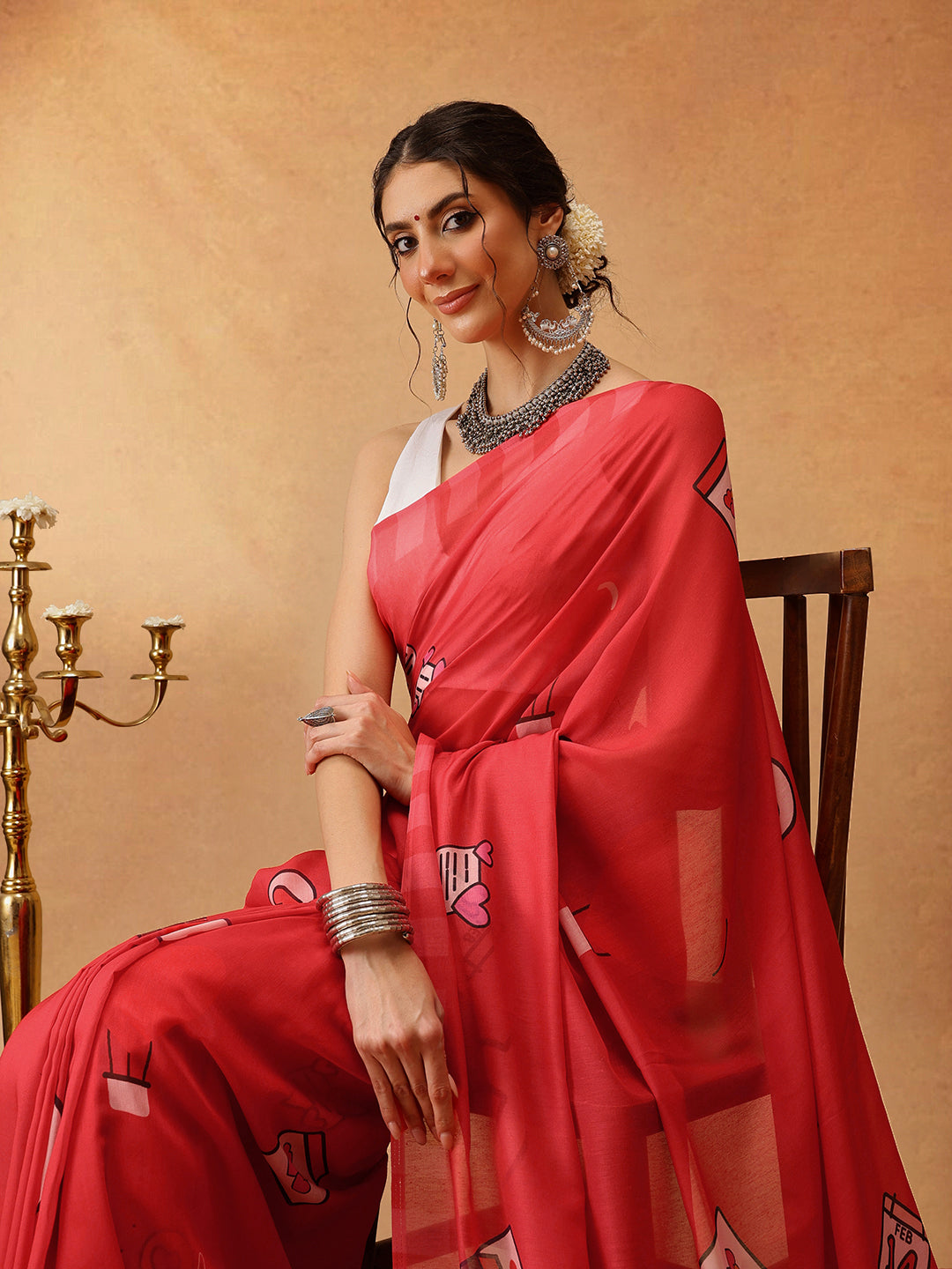 Ready To Wear Printed Soft Mul Cotton  Saree