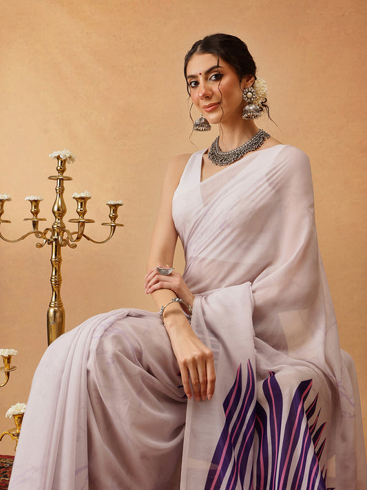 Ready To Wear Printed Soft Mul Cotton  Saree