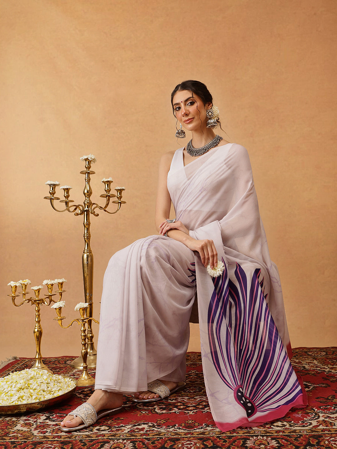 Ready To Wear Printed Soft Mul Cotton  Saree