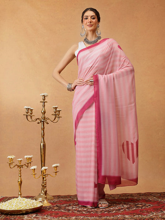 Ready To Wear Printed Soft Mul Cotton  Saree