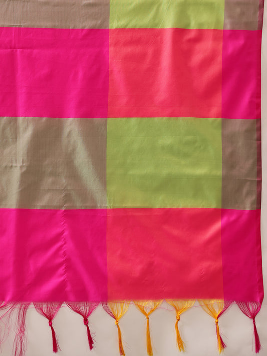 Ready To Wear Women's Soft Silk Uppada Woven Pattu Multicolor  Saree