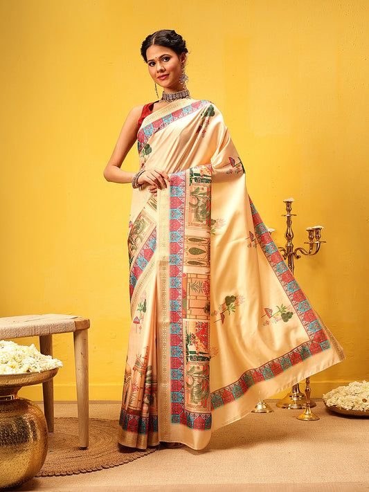 Ready To Wear Royal Rajwadi Digital Print  Saree