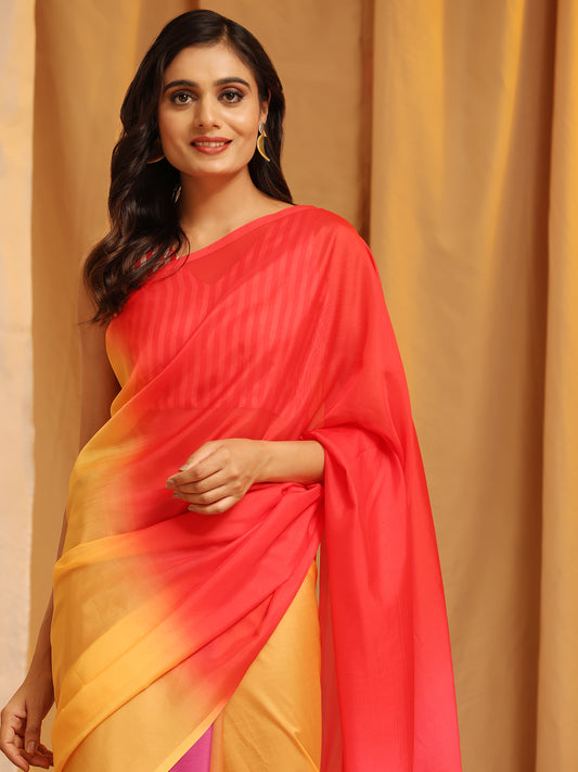 Ready To Wear Soft Silk Bollywood Digital Print  Saree