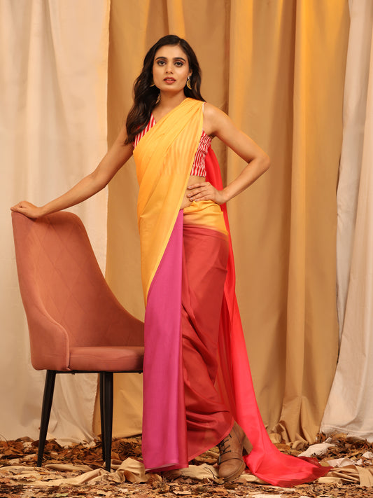 Ready To Wear Soft Silk Bollywood Digital Print  Saree