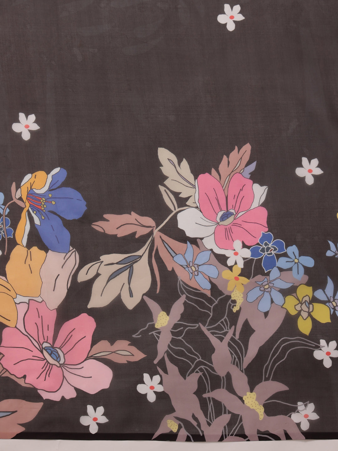Ready To Wear Floral Chanderi Polyester Silk  Saree