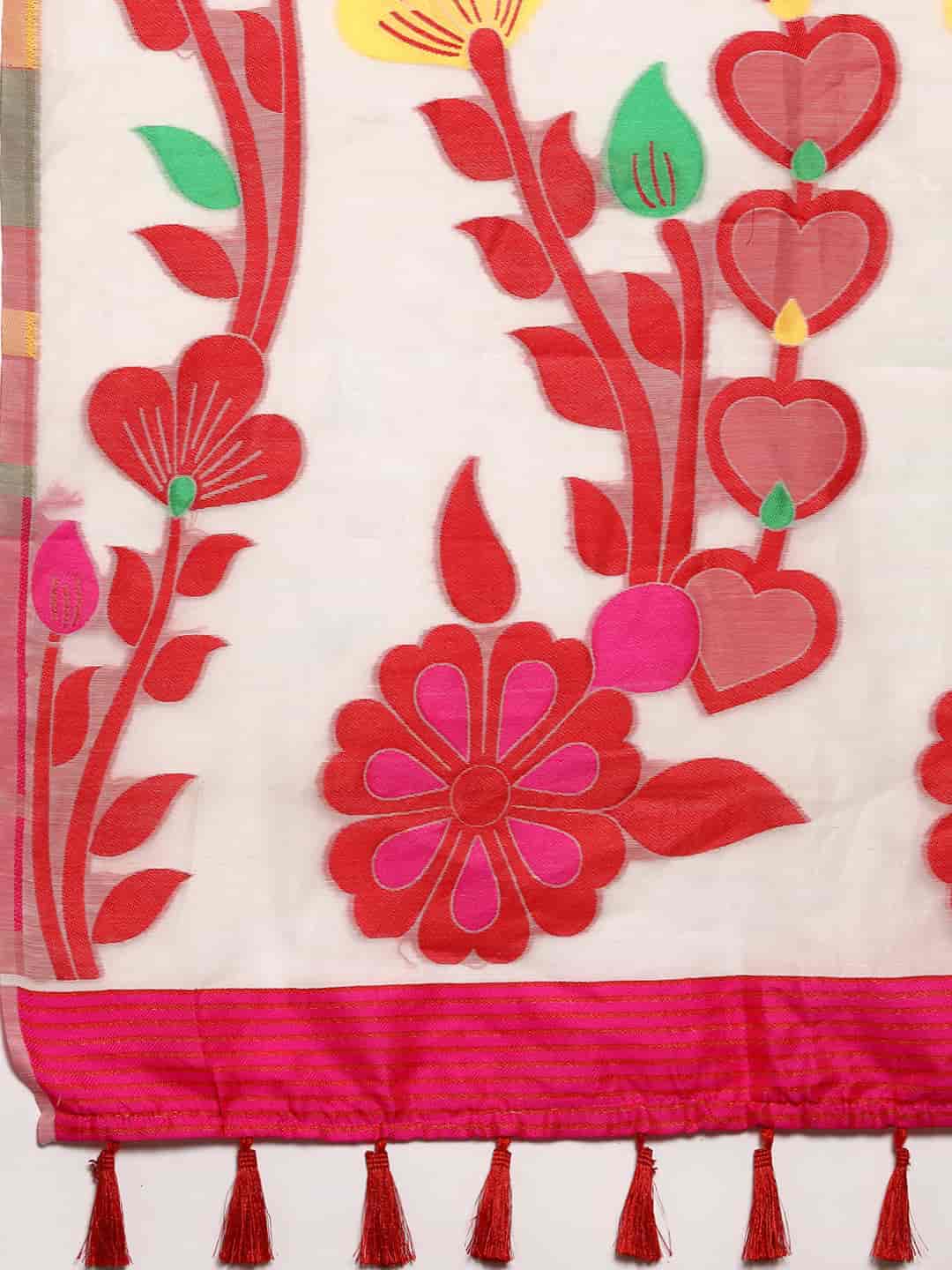 Ready To Wear Women's Dhakai Jamdani  Saree