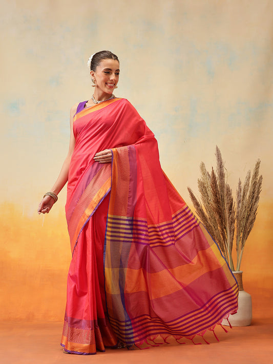 Ready To Wear Uppada Pattu Art Silk Woven  Saree