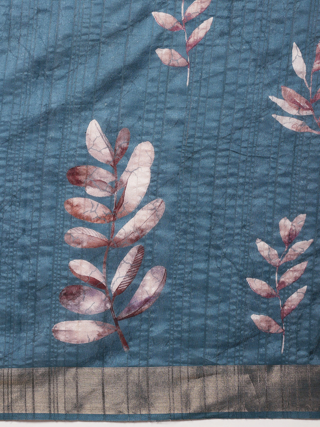 Ready To Wear Floral Printed Silk  Saree