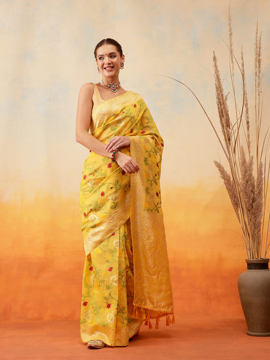Ready To Wear Cotton Jamdani Floral Work  Saree