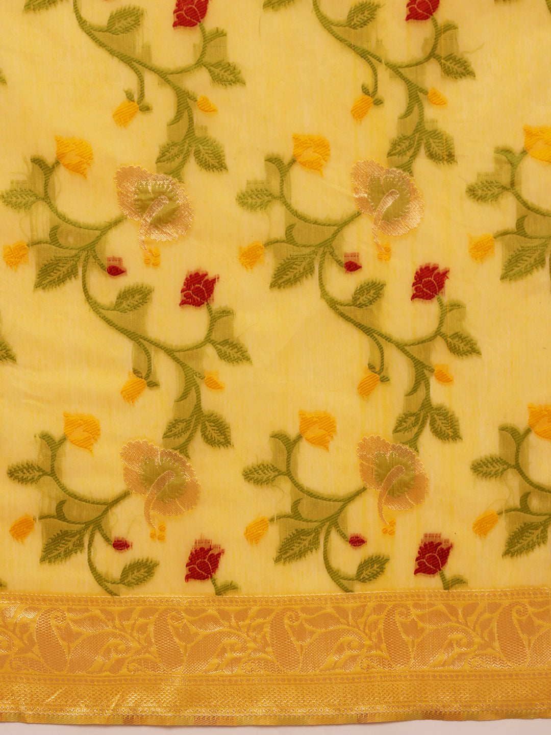 Ready To Wear Cotton Jamdani Floral Work  Saree