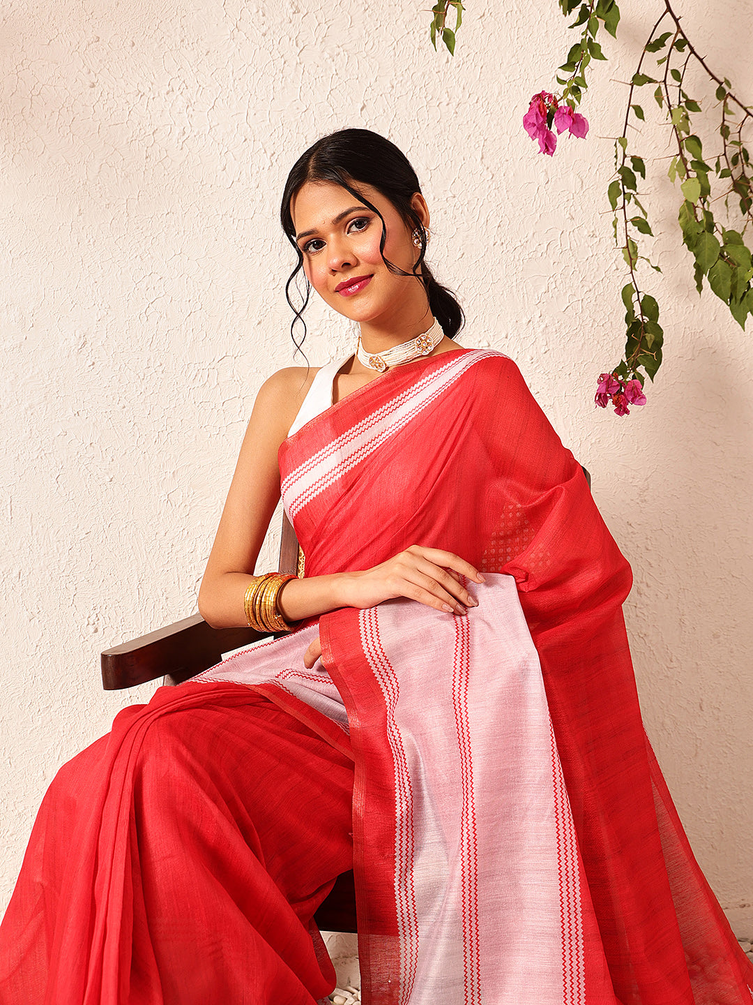 Ready To Wear Women Cotton Blend Digital Print Saree