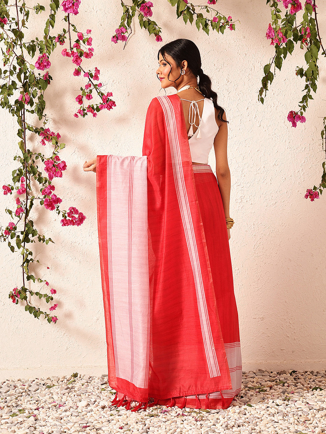 Ready To Wear Women Cotton Blend Digital Print Saree