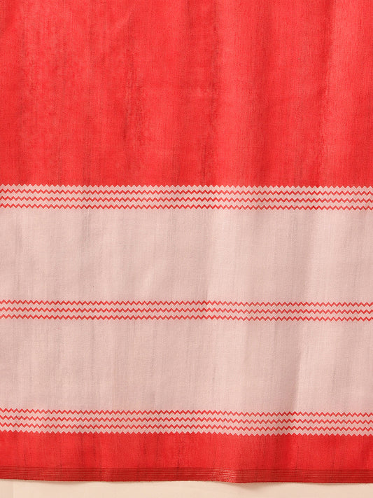 Ready To Wear Women Cotton Blend Digital Print Saree