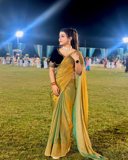 Two-Tone Soft Fendy Silk Saree