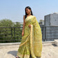 Green Soft Georgette Brasso Print Saree