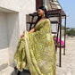 Green Soft Georgette Brasso Print Saree