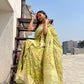 Green Soft Georgette Brasso Print Saree
