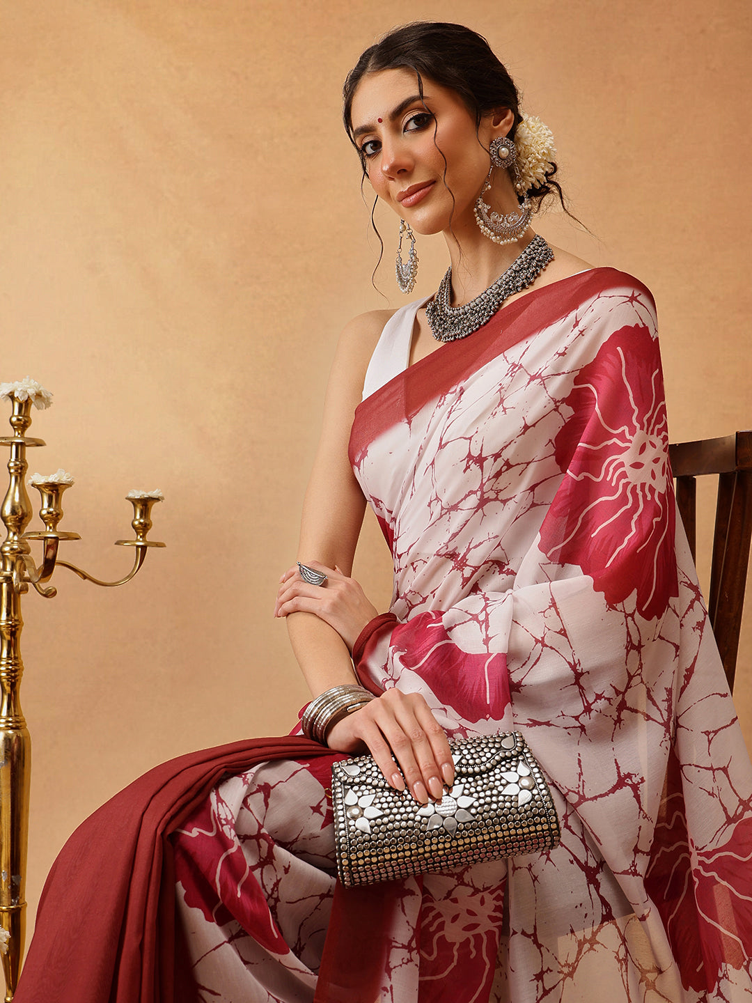 Ready To Wear Printed Soft Mul Cotton  Saree