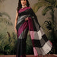 Ready To Wear Women's Soft Silk Uppada Woven Pattu Black  Saree