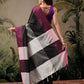 Ready To Wear Women's Soft Silk Uppada Woven Pattu Black  Saree