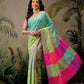 Ready To Wear Women's Soft Silk Uppada Woven Pattu Multicolor  Saree