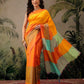 Ready To Wear Women's Soft Silk Uppada Woven Pattu Orange  Saree