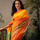 Ready To Wear Women's Soft Silk Uppada Woven Pattu Orange  Saree