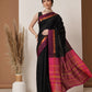 Ready To Wear Banarasi Art Silk Uppada Pattu Solid Black  Saree
