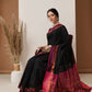 Ready To Wear Banarasi Art Silk Uppada Pattu Solid Black  Saree
