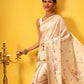 Ready To Wear Tussar Color Soft Silk Floral Digital Printed  Saree