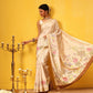 Ready To Wear Tussar Color Soft Silk Floral Digital Printed  Saree