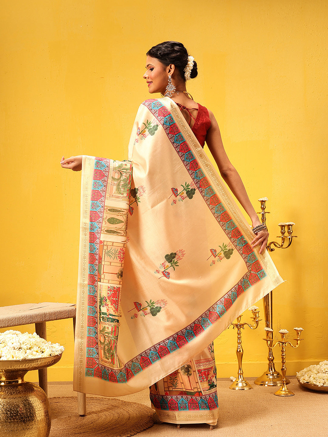 Ready To Wear Royal Rajwadi Digital Print  Saree