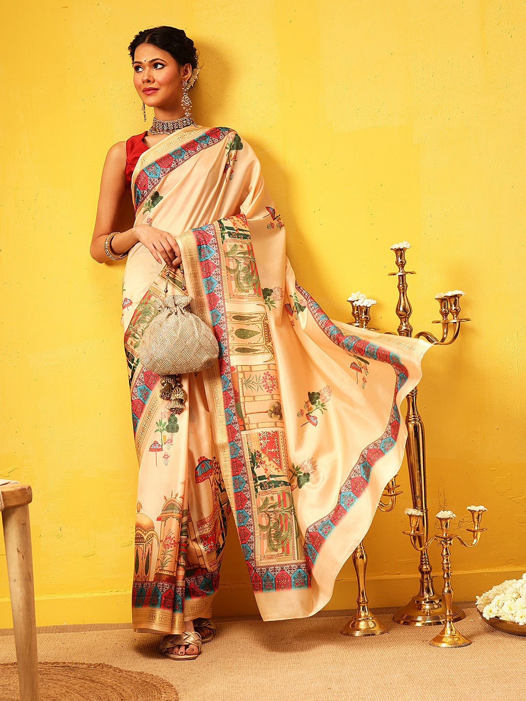 Ready To Wear Royal Rajwadi Digital Print  Saree