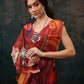 Ready To Wear Abstrect Chanderi Polyester Silk  Saree