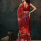 Ready To Wear Abstrect Chanderi Polyester Silk  Saree