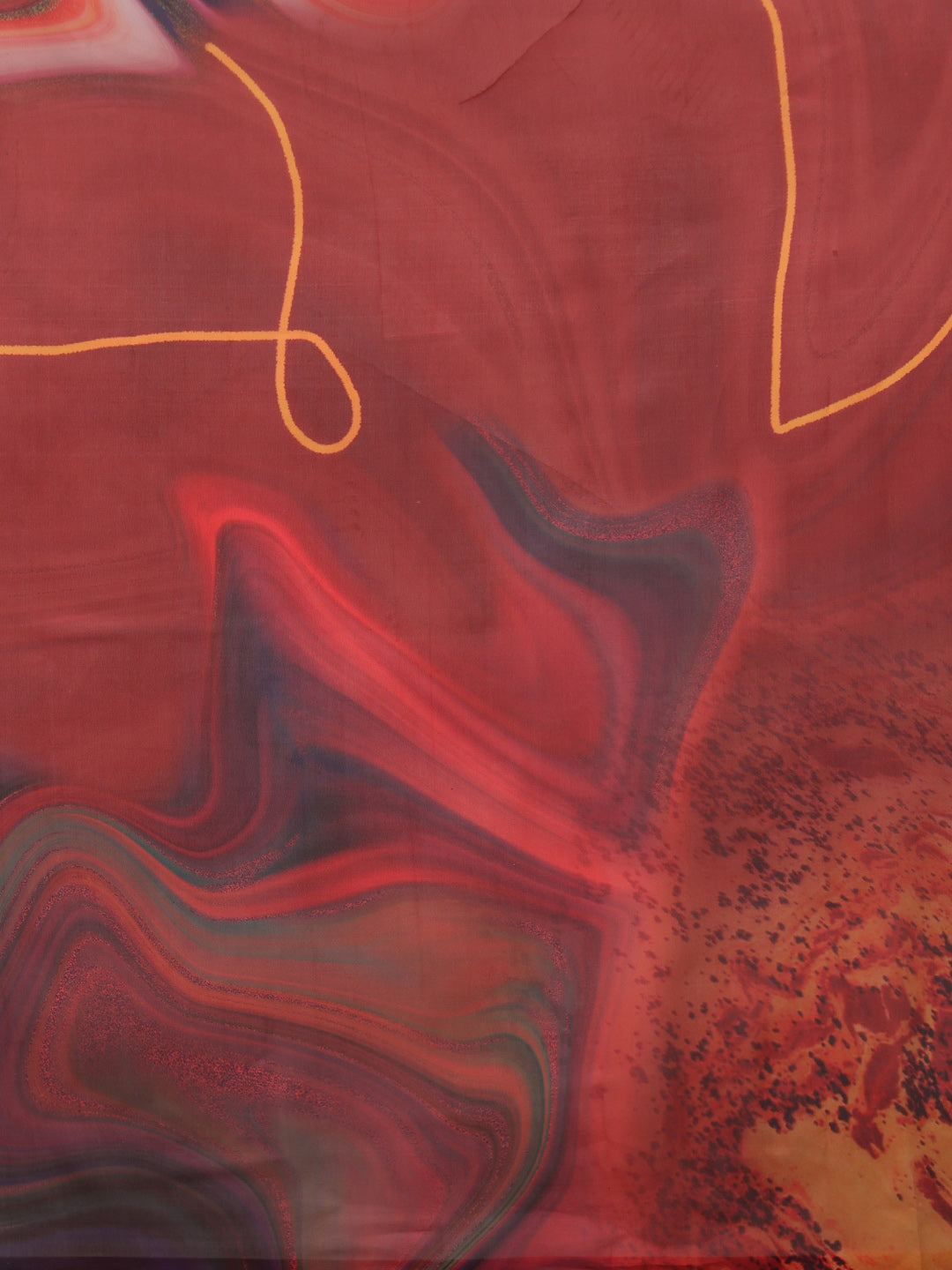 Ready To Wear Abstrect Chanderi Polyester Silk  Saree