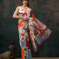 Ready To Wear Abstrect Chanderi Polyester Silk  Saree