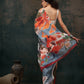 Ready To Wear Abstrect Chanderi Polyester Silk  Saree