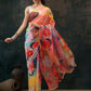 Ready To Wear Abstrect Chanderi Polyester Silk  Saree