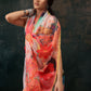 Ready To Wear Abstrect Chanderi Polyester Silk  Saree