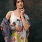 Ready To Wear Abstrect Chanderi Polyester Silk  Saree