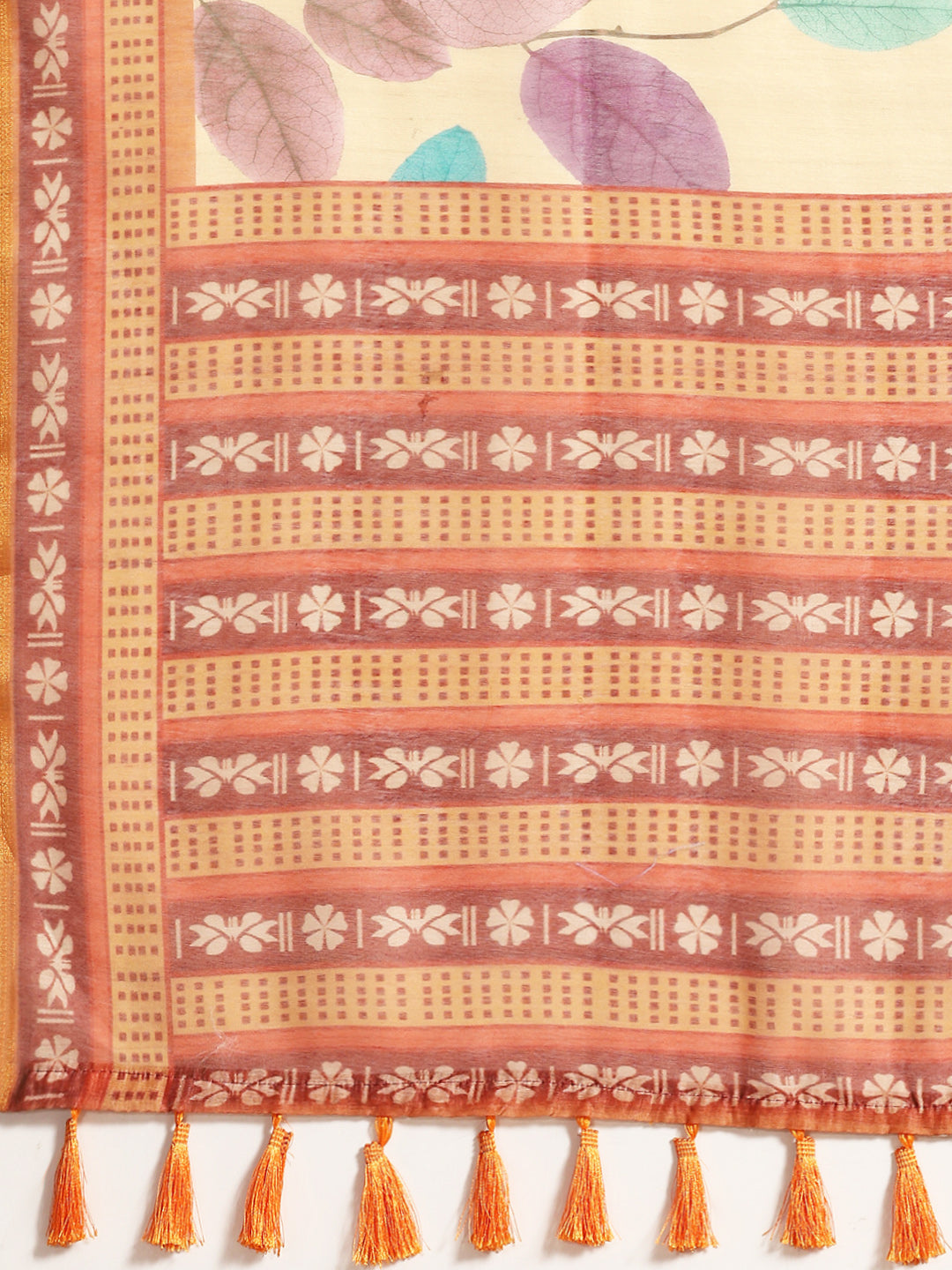 Ready To Wear Printed Chanderi Cotton  Saree