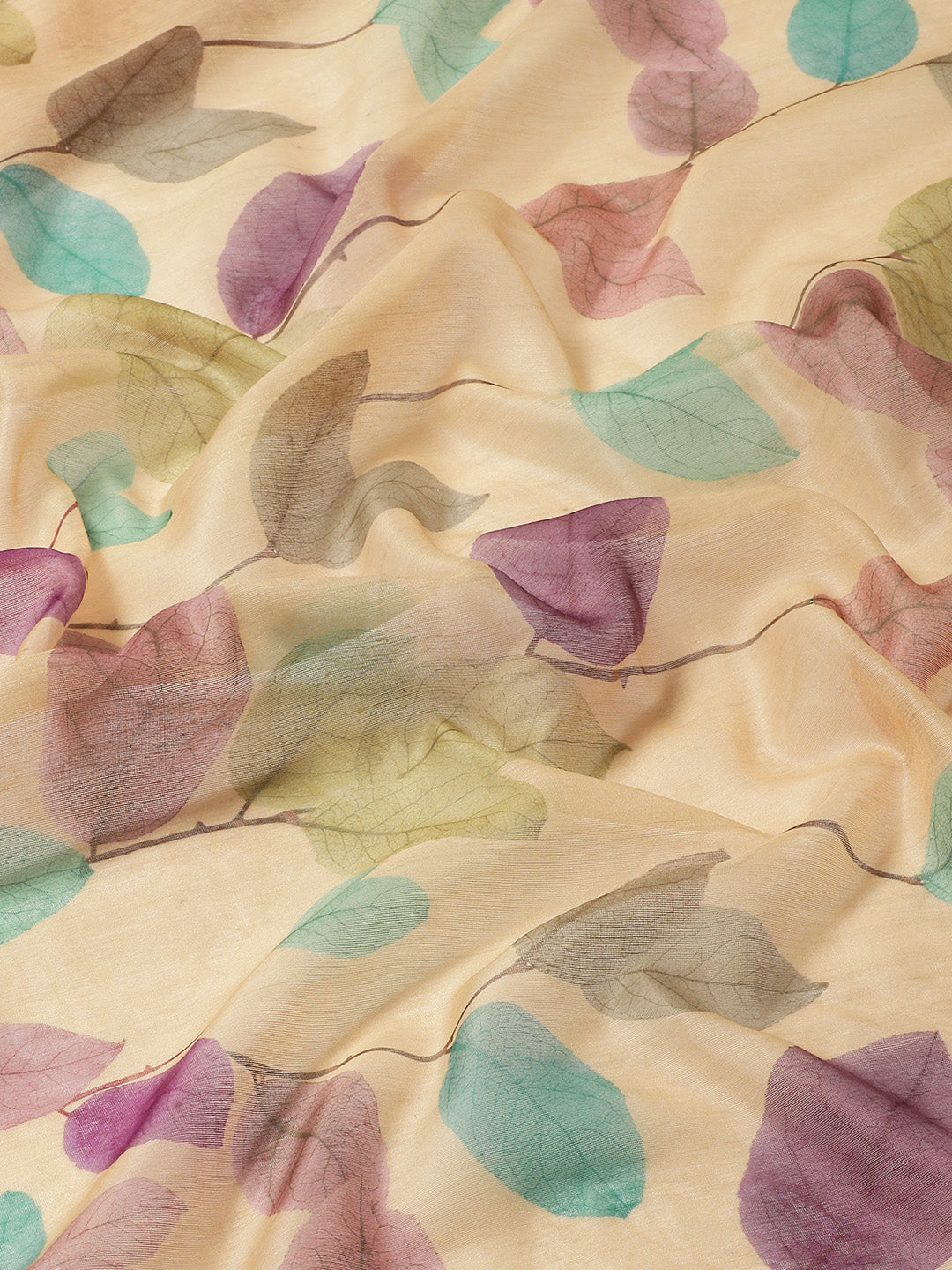 Ready To Wear Printed Chanderi Cotton  Saree