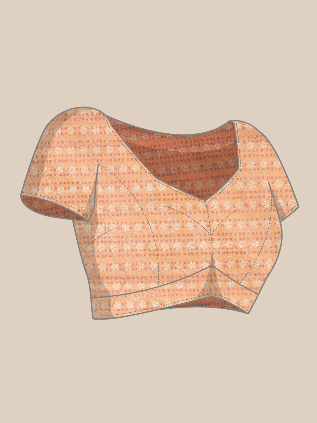 Ready To Wear Printed Chanderi Cotton  Saree