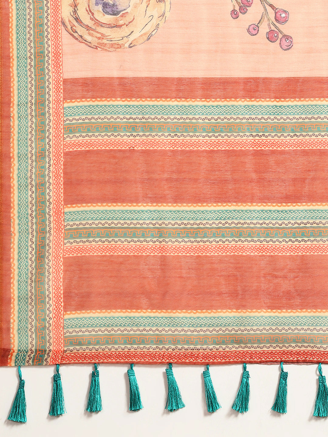 Ready To Wear Printed Chanderi Cotton  Saree