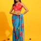 Ready To Wear Soft Silk Bollywood Digital Print  Saree