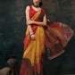 Ready To Wear Floral Chanderi Polyester Silk  Saree