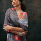 Ready To Wear Floral Chanderi Polyester Silk  Saree